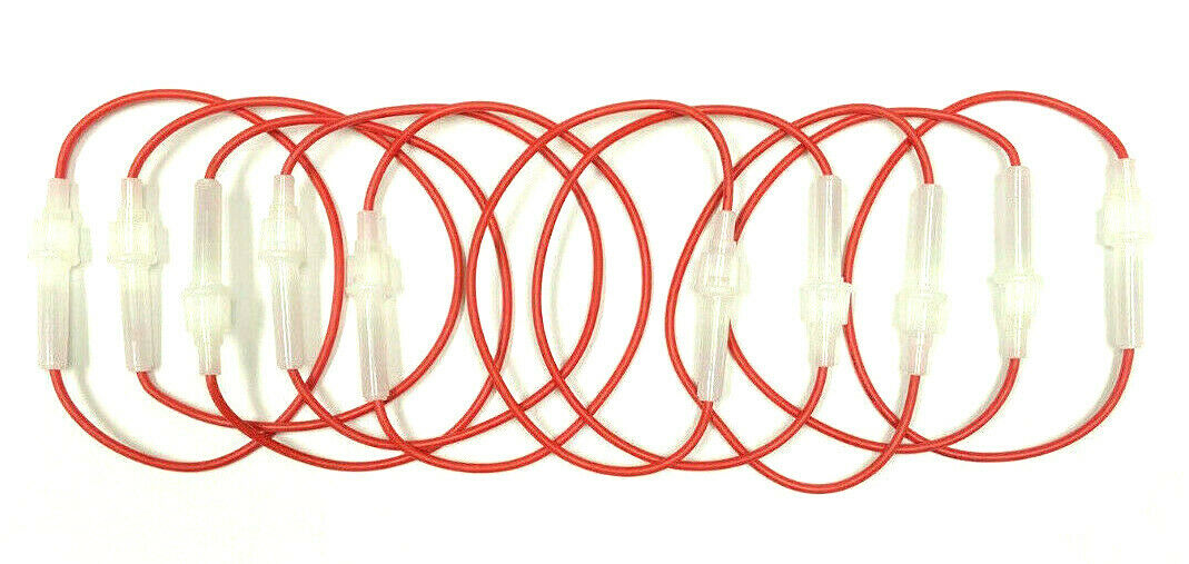 10pcs 14 Gauge AGC InLine Twist Type Fuse Holder 100% Copper Wire Cable Boat RV
